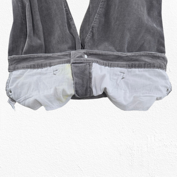 Talbots Gray Corduroy Pants Simply Flattering 5-Pocket Straight Leg Size 12P - Picture 5 of 13